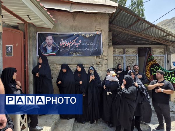 میزبانی خانواده شهید سلیمان سلیمانی از هیات فاطمیون بلده