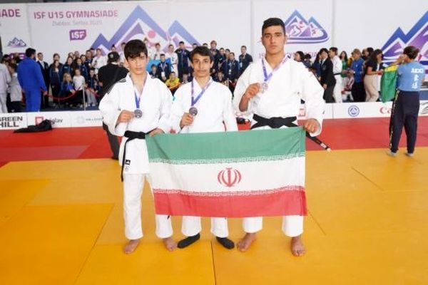کسب ۲ مدال نقره و یک برنز برای تیم جودوی ایران در ژیمنازیاد دانش‌آموزی