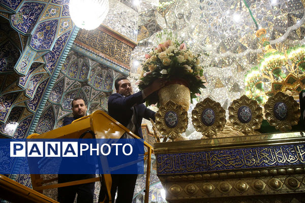 مراسم گل آرایی حرم حضرت معصومه(س) و جشن سالروز ورود ایشان به قم
