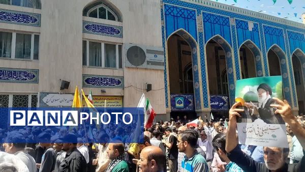 تجمع بزرگ مردمی علیه محکومیت رژیم صهیونیستی در مصلی کرج