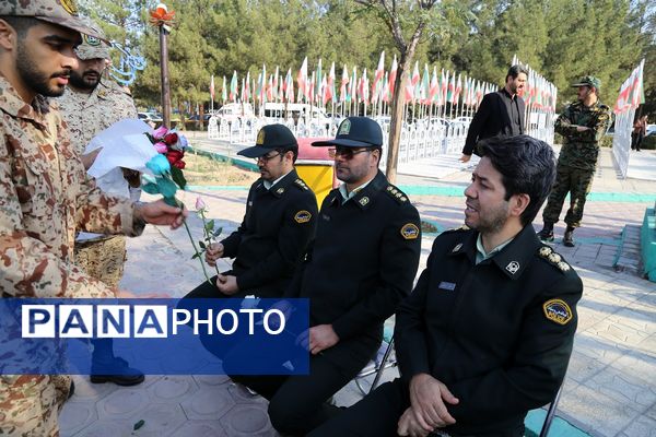 آیین استقبال از پیکرهای مطهر شهدای گمنام در بهشت معصومه(س)