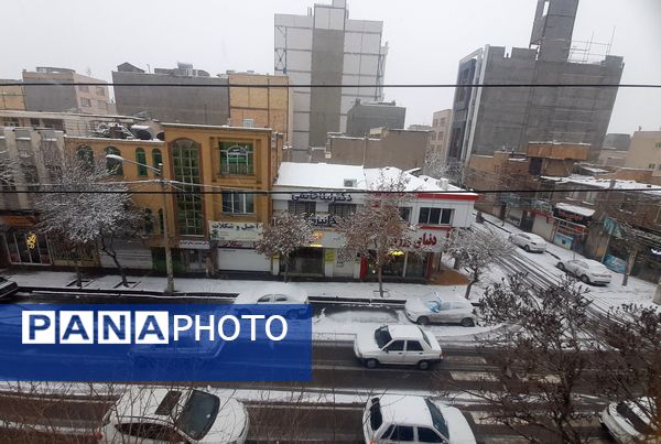 بارش برف شدید و سفید پوش شدن شهر زیبای مشهد 