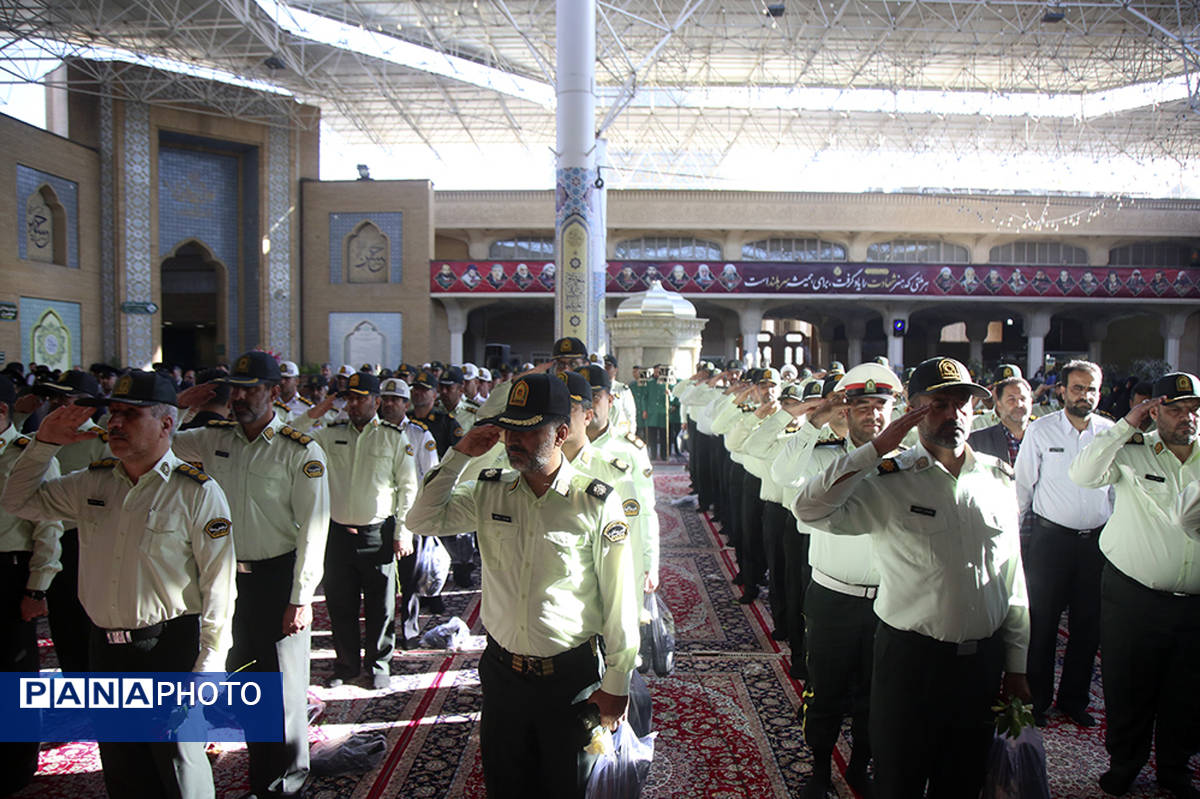 آیین گرامیداشت سالروز طوفان الاقصی با حضور کارکنان پلیس در قم