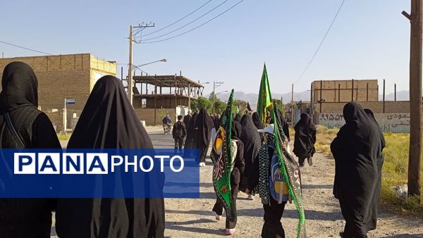 حرکت عشاق اهل بیت از موکب علی اصغری فدافن درآغازین لحظات اربعین حسینی