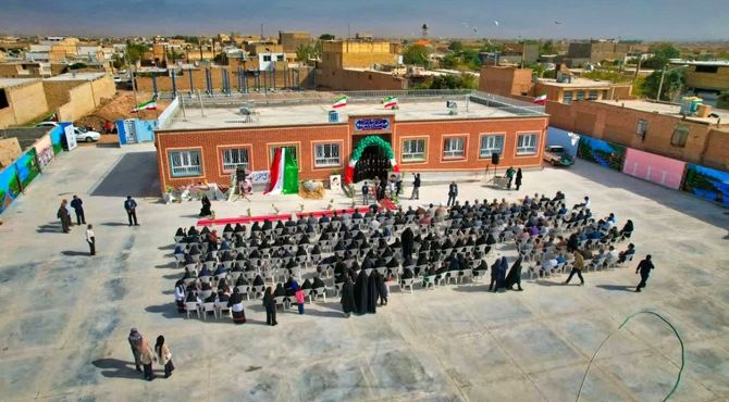 دبستان ۶کلاسه روستایی فدافن با حضور مسئولان شهرستان کاشمر افتتاح شد 