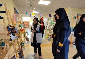 برگزاری نمایشگاه هفته پدافند غیرعامل در دبیرستان فرزانگان استعداد درخشان شهرستان ملارد