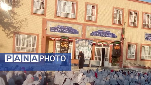 سوگواری شهادت حضرت فاطمه (س) در دبستان علی دهقانیان ۲ تبادکان