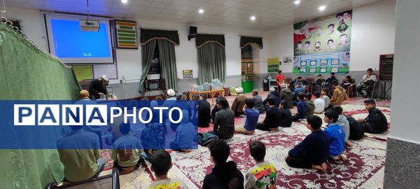 حضور ۷٠ دانش‌آموز  معتکف در مسجد امام رضا(ع)، رضا آباد شرقی شیروان