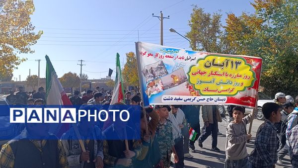 راهپیمایی روز دانش آموز و مبارزه با استکبار جهانی در شهر سفیددشت 