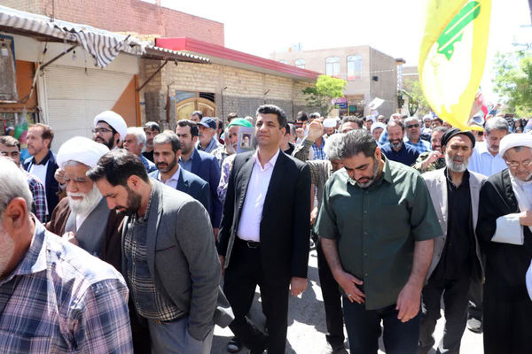 راهپیمایی روز قدس در شهر قنوات قم