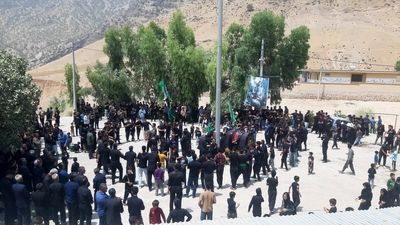 عزاداری قوم بختیاری در شهر لردگان