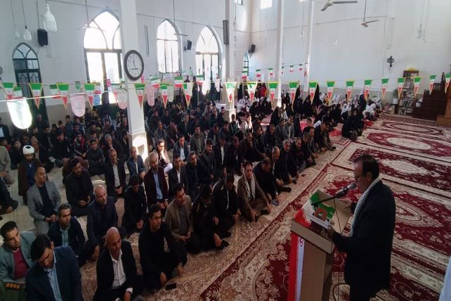 برگزاری باشکوه مراسم حماسه ۹ دی در مصلای مسجد کوهنانی