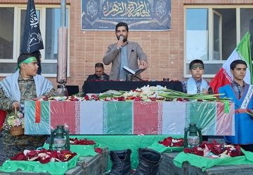 آیین وداع و تشییع پیکر مطهر شهید گمنام در آموزشگاه معارف۶ 