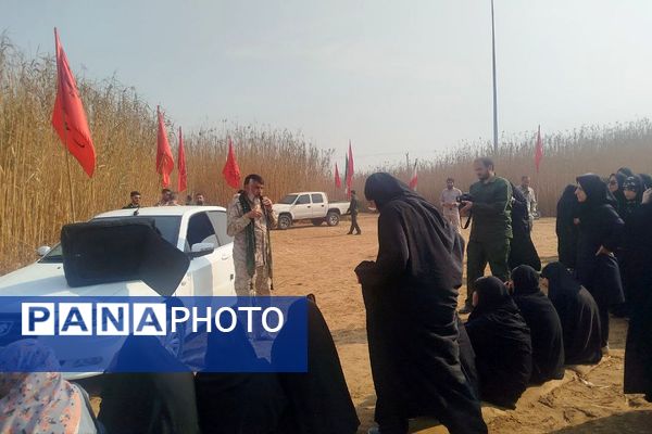 ورود کاروان راهیان نور دختران پیشوا به سرزمین حماسه