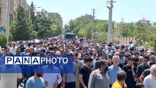  راهپیمایی مردم شهرستان اشتهارد علیه رژیم صهیونیستی 