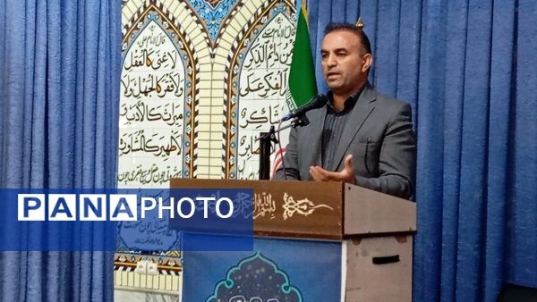 نماز جمعه شهر بن با حضور خانواده بزرگ آموزش و پرورش 