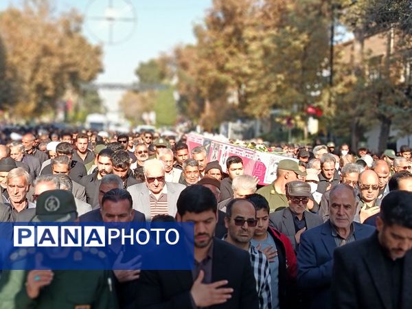 تشییع پیکر جانباز شهید علی فتح آبادی در نیشابور 