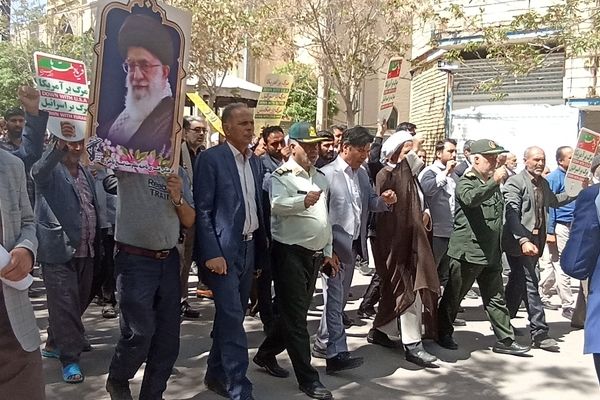 فریاد مردم باخرز در جمعه خشم علیه جنایات رژیم صهیونیستی