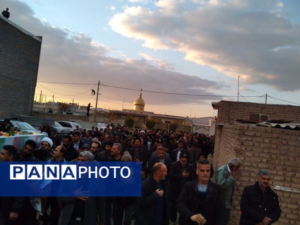 مراسم وداع با شهید گمنام در روستای جابوز شهرستان خلیل‌آباد 