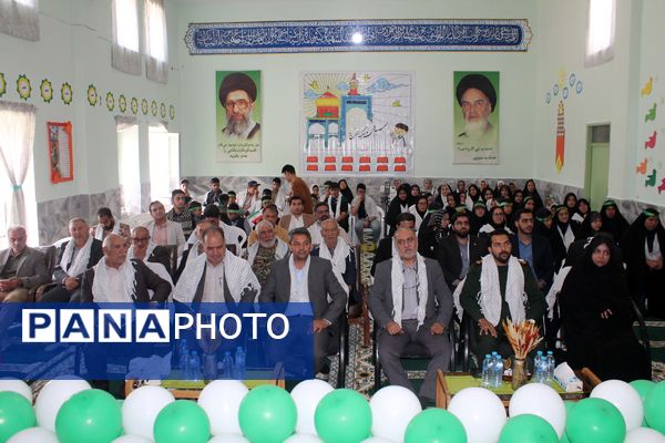 نواختن زنگ ایثار، شهادت و نماز در آموزشگاه ولایت شهرستان فریمان