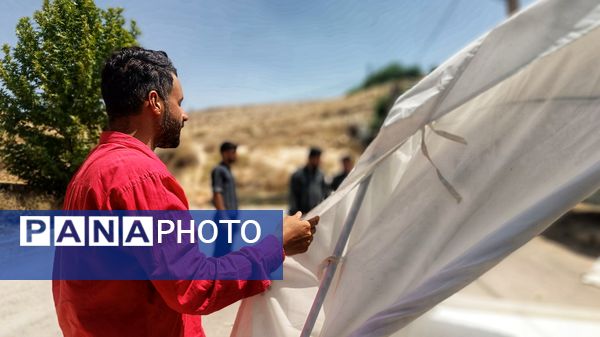 آموزش چادرزنی و برپایی کمپ امدادی به فراگیران هلال احمر در مارگون