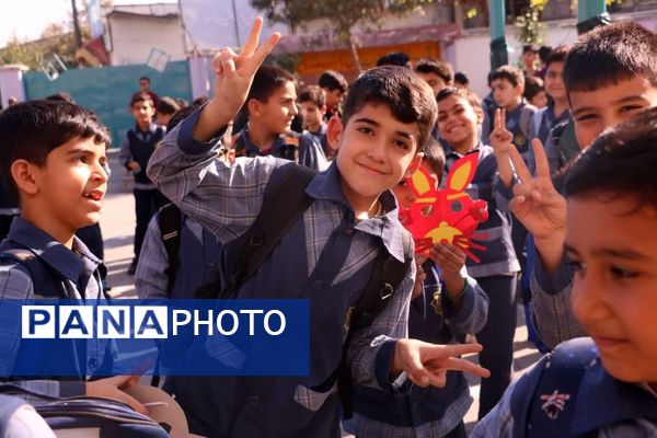 صبحگاه دانش‌آموزی در دبستان قلمچی گرگان
