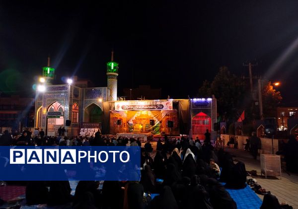 مراسم عزاداری سیدالشهدا در کنار مزار شهدای گمنام نیشابور