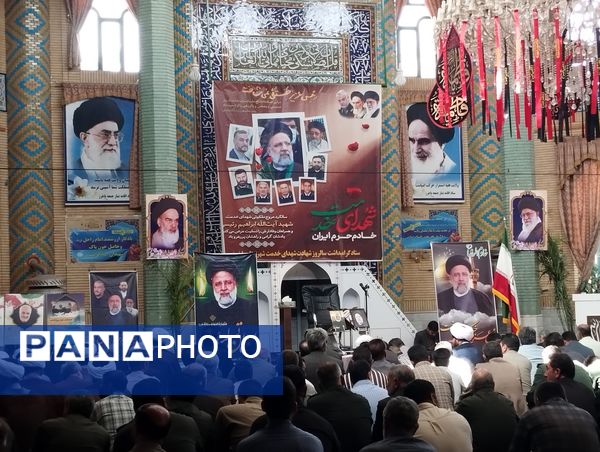 مراسم باشکوه یادبود شهدای خدمت در مسجد امام علی (ع) شهرستان باخرز 