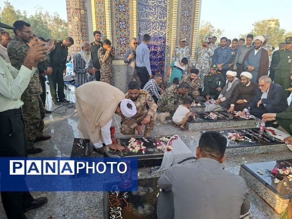 مراسم بزرگداشت سوم خرداد و شهدای عملیات بیت المقدس در جزیره بوموسی 