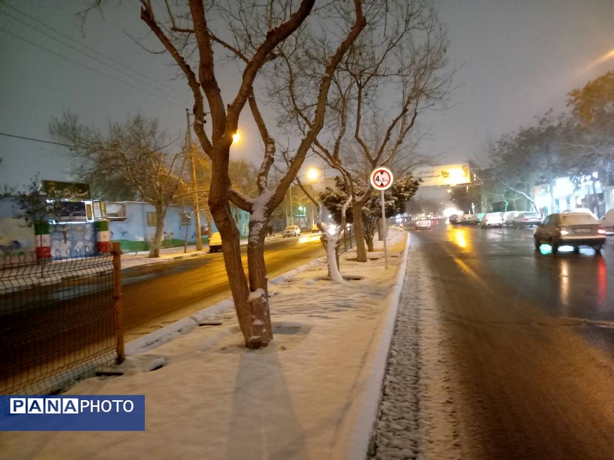 بارش برف در شهر مشهد 