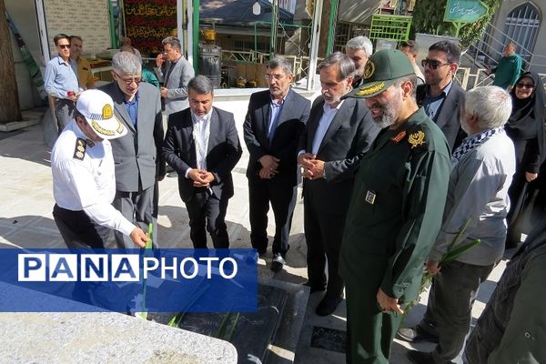 آیین غبارروبی و گلباران مزار شهدا شهرستان بجنورد 