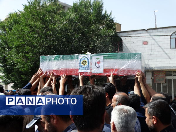 مراسم وداع با شهید «امین عسگری» در گهرو