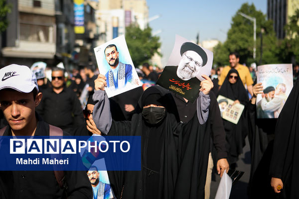 مراسم تشییع پیکر رئیس جمهور و همراهان شهیدش در تهران