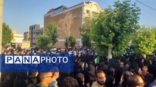 مراسم تشییع و وداع با شهید امنیت حسین اسحاقی در لردگان 