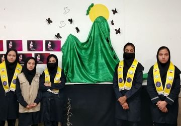 فضا سازی مدرسه شهید مجید دهنوی نیشابور به مناسبت ایام فاطمیه 