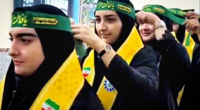 دبیرستان علامه طباطبایی منطقه کشاورز در سوگ فاطمیه