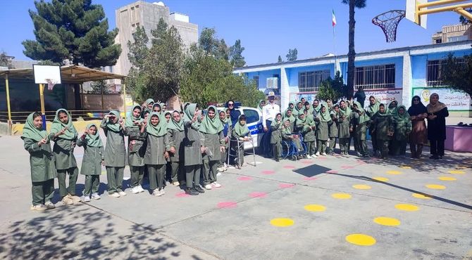 حضور جانشین راهور نیشابور در دبستان میلاد