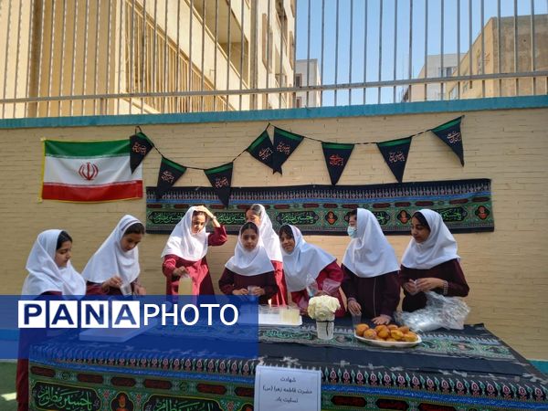 برپایی موکب عزاداری ایام فاطمیه در دبستان مریم بندرعباس