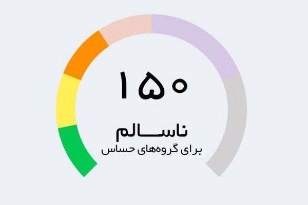 اعلام شاخص آلودگی هوا در شهرهای صنعتی تا ساعت ۱۸ امروز