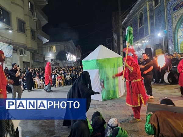 آیین خیمه سوزان در مسجد ابوالفضل قائمشهر
