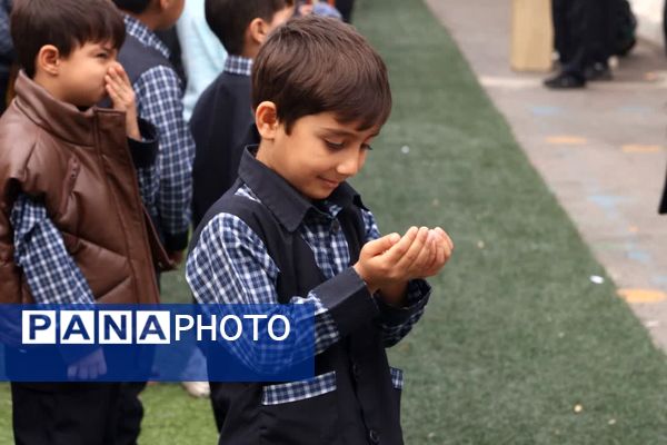 صبحگاه دانش در دبستان خیراندیشان گرگان