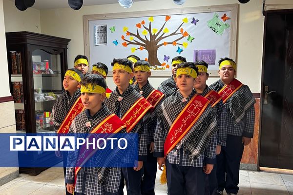 افتتاح یادمان شهدای دانش آموزی در مدرسه تسنیم پردیس