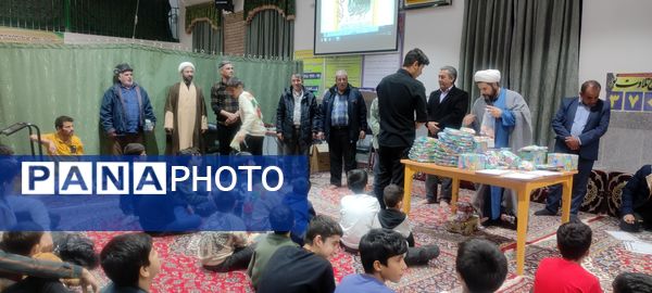 حضور ۷٠ دانش‌آموز  معتکف در مسجد امام رضا(ع)، رضا آباد شرقی شیروان