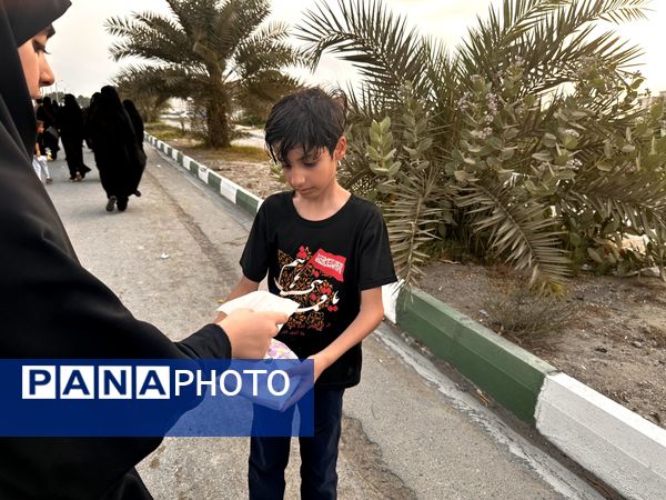 شور پیاده‌روی جاماندگان اربعین در جاسک؛ گامی به یاد شهدا و مردم غزه