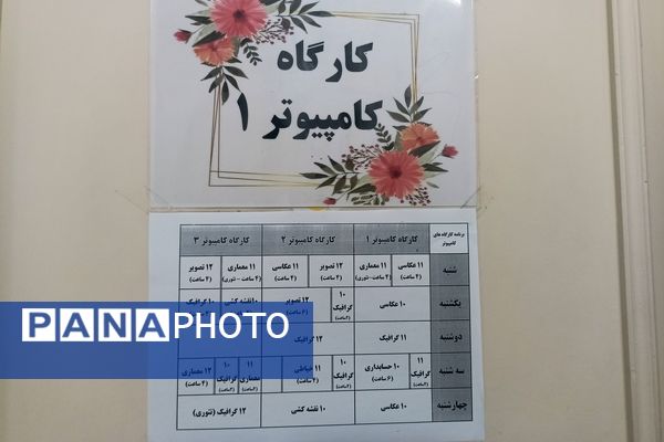 بازدید دانش‌آموزان دبیرستان شاهد شهید حمامی ناحیه۶ از رشته‌ها و فضای هنرستان