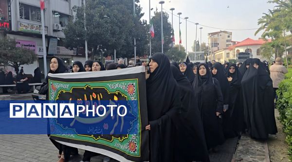 مراسم تشییع پیکر هفت شهید گمنام در رشت