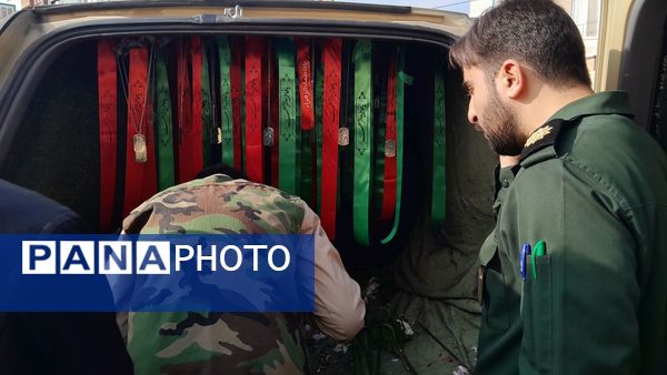 مراسم وداع با شهید گمنام در دبیرستان ابوریحان بیرونی یک نیشابور