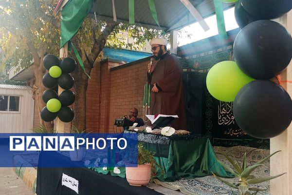 طنین نوای عشق و عزا؛ مراسم عزاداری دهه دوم فاطمیه در مدارس بهارستان‌دو