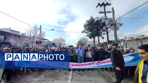 راهپیمایی یوم الله ۲۲ بهمن ماه در شهرستان خلیل‌آباد