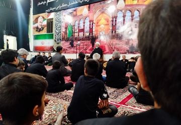 حضور پرشور مسئولان کاشمر در مراسم عزاداری شب سوم محرم روستای قلعه بالا